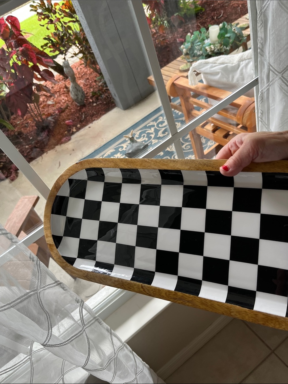 Checkered serving platter - Picture 8 of 12